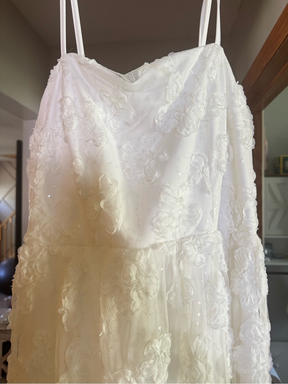 Lulus Delightful Charisma White Embroidered Sequin Mesh Midi Dress - Picture 6 of 6